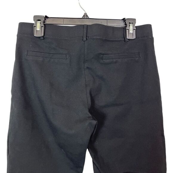 Betabrand Black Petite Stretch Straight Leg Pull On Pants Ponte Knit Career L - Picture 5 of 16